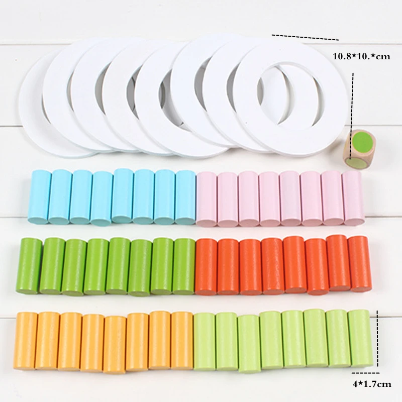

Wooden Stacking Pisa Tower Blocks Balancing Chess Board Games Playset Montessori Toddlers Baby Early Sensory Training Toy