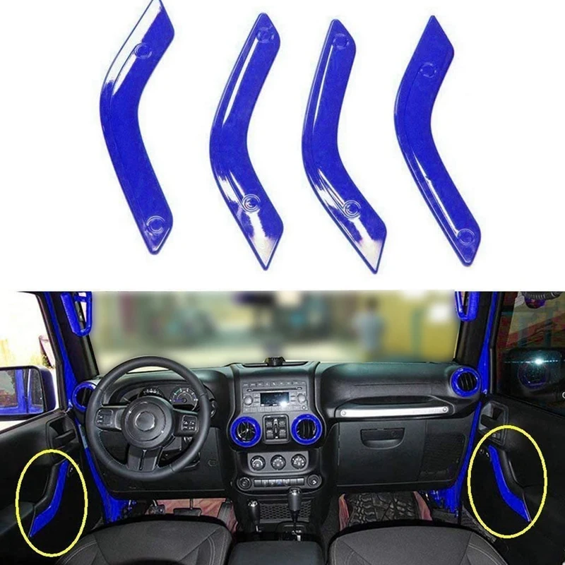 (Blue 21PCs) Car Decoration Steering Wheel Center Console Air Outlet Trim for Jeep Wrangler JK JKU Accessories 2011-18 | Автомобили и