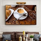 Современный постер на кофейные чашки, домашний декор на пару, кофейные зерна, картина, печать на кофейной чашке, холст, картина на стену для кафе, кухни