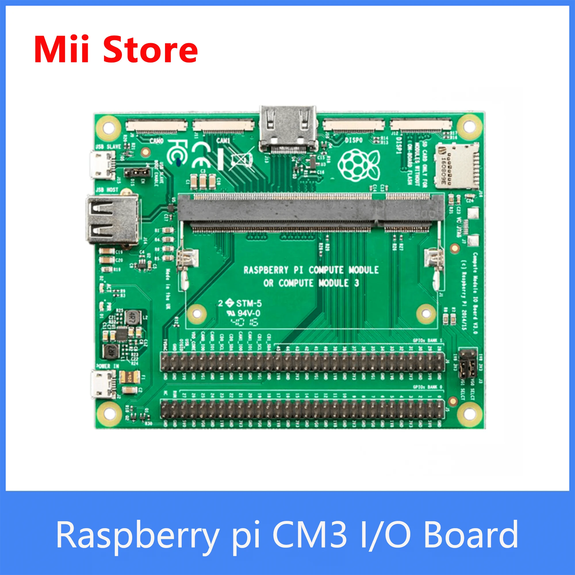 Raspberry Pi Compute Module 3 (CM3) I/O board Interface Adapter Board, CMIO V3.0 Original board