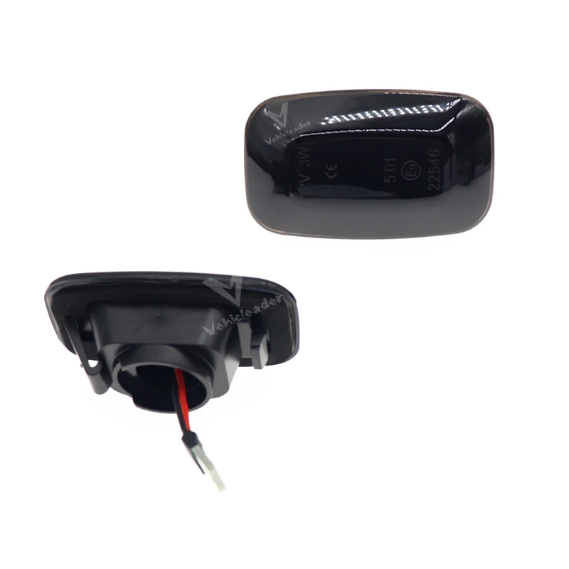 2x12V динамический Светодиодный Боковой габаритный фонарь крыло светильник s течет