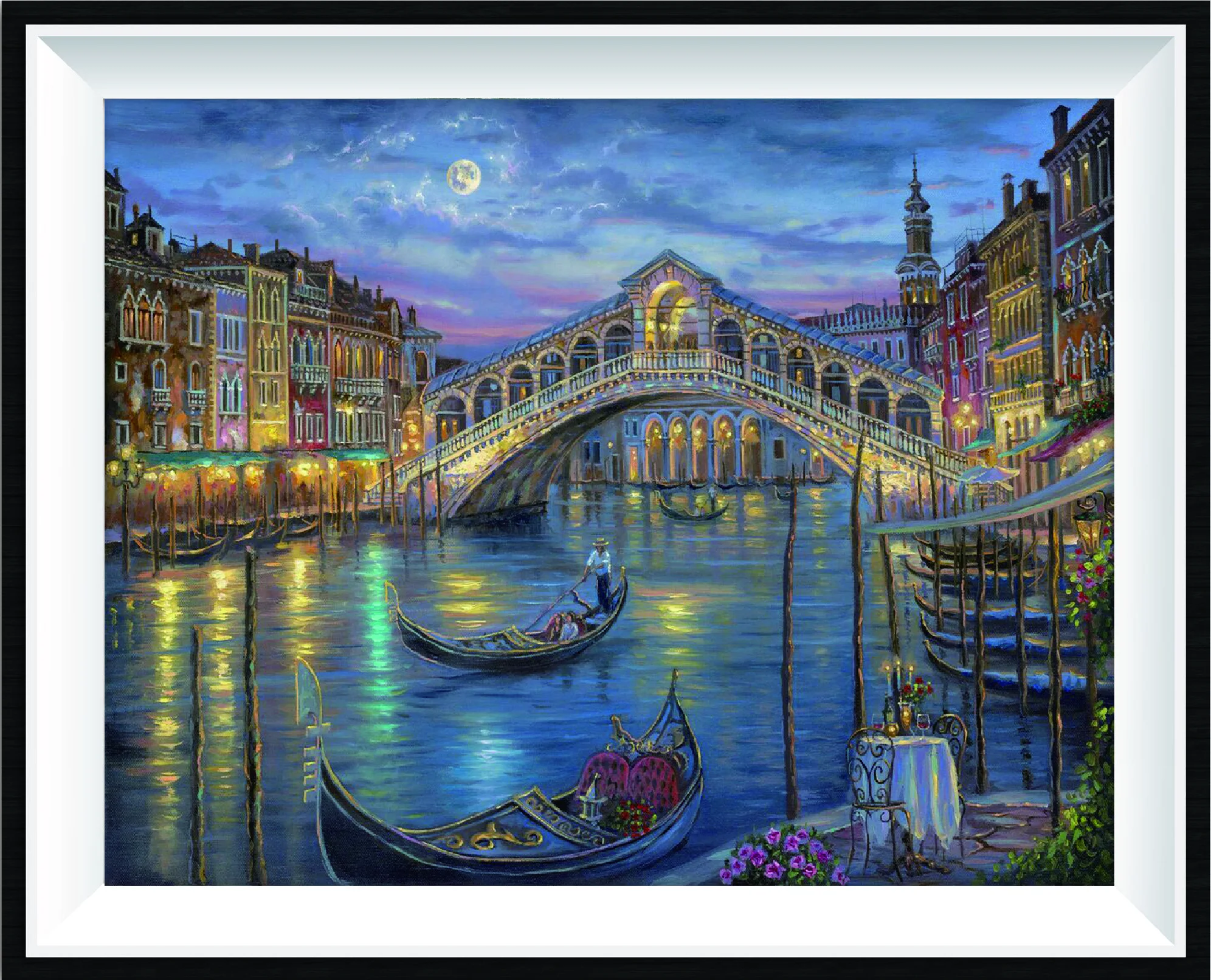 

5D Round Diamond Painting bridge 35x25cm Cross Stitch Kit Embroidery Rhinestone Home Decor Needlework