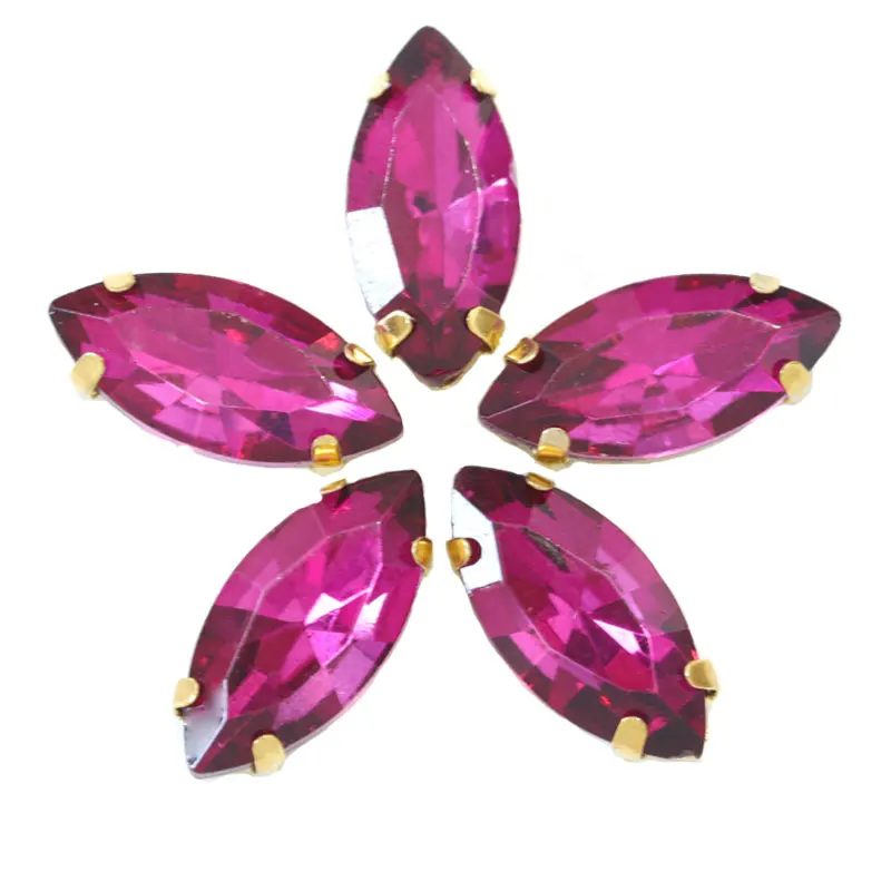 Разноцветные кристаллы в форме конского глаза пришивные стразы пупсеты разных