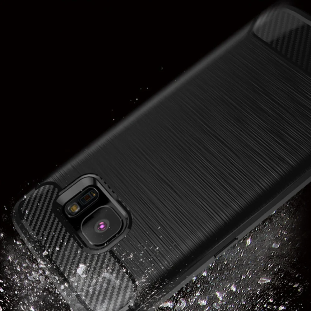 

Phone Cover Case Brushed Texture Shockproof Protector Shell for Galaxy S7 (Black)