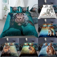 cartoon dog bedding set for boys teens 3d animals print duvet cover bedclothes home luxury housse de couette dekbedovertrek 3pcs