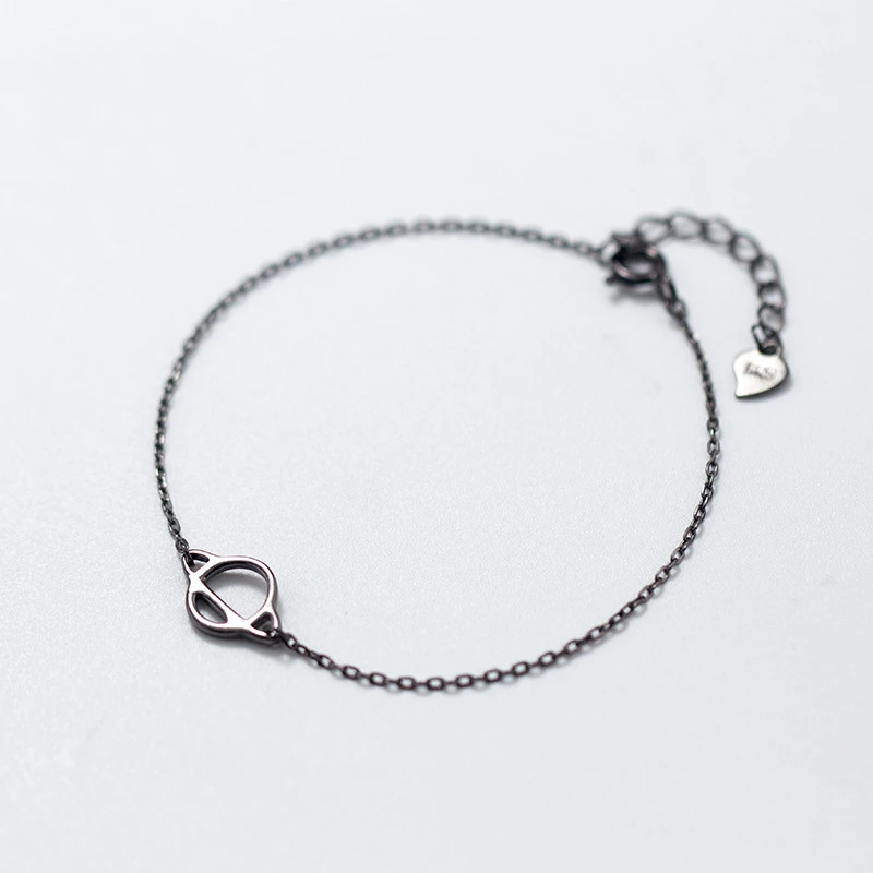 100% Настоящее серебро 925 пробы Модные женские ювелирные изделия черный