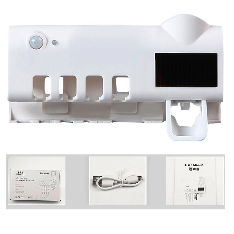 Настенная подставка для зубных щеток-установленный дезинфицирующий