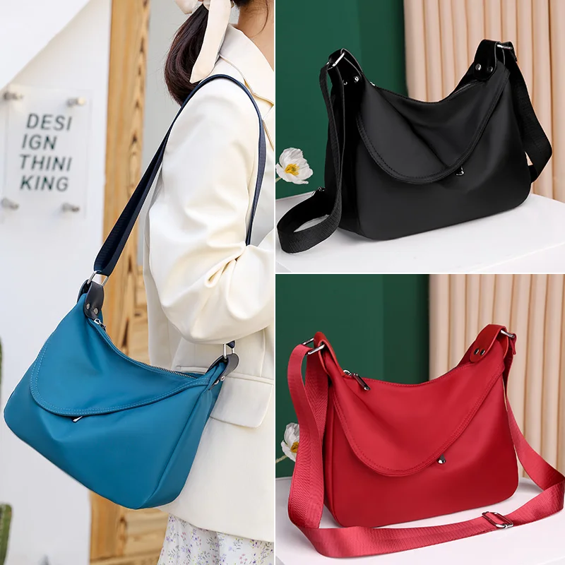 

High Quality Nylon Crossbody Bag Women Portable Travel Bags Luxury Designer Messenger Handbag Ladies Casual Oxford Shoulder Bag