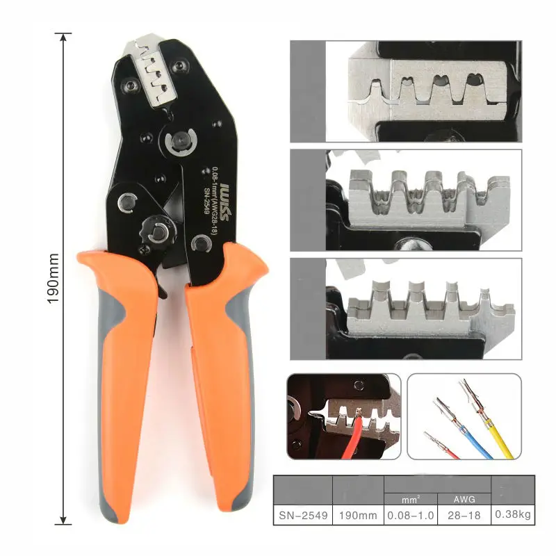 

2.8/3.0/3.96/4.8 Press Plier home hand tool wire stripper crimper SN-2549 DuPont Xh2.54 Hook Switch Terminal Crimping Pliers