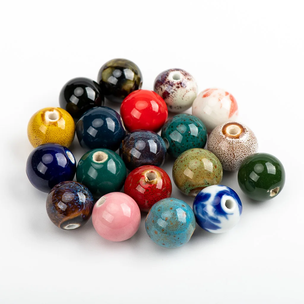 18 #10 шт Большие шарики для поделок керамические не стеклянные фарфоровые бусины