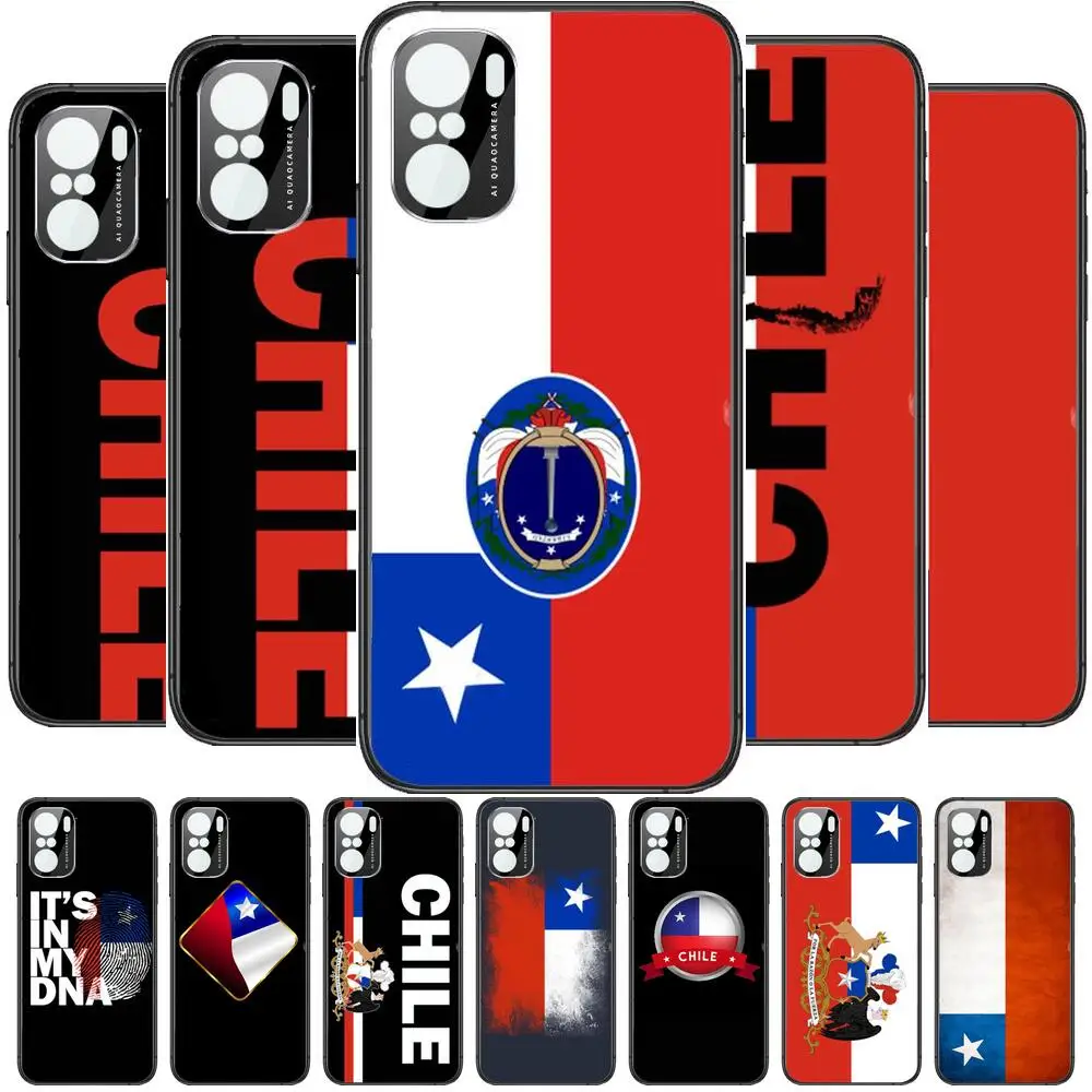 

Chile National Flag Phone Case For xiaomi redmi POCO F1 F2 F3 X3 Pro M3 9C 10T Lite NFC Black Cover Silicone Back Prett mi 10 ul