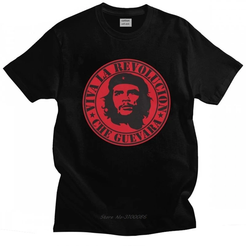 

Stylish Che Guevara Tshirt Men Short Sleeves Graphic Revolucion T-shirt O-neck Casual Tee Loose Fit Soft Cotton T Shirt Clothing
