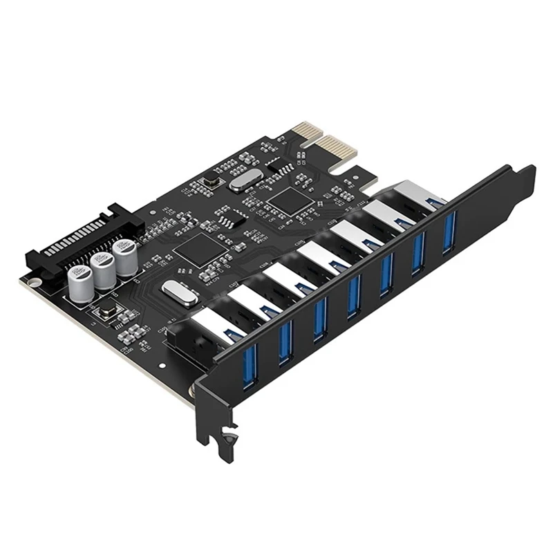 

ORICO PVU3-7U-V1 7 Port USB3.0 PCI-E Expansion Card With Dual Chip Adapter Card Express Card for Windows Vista PC