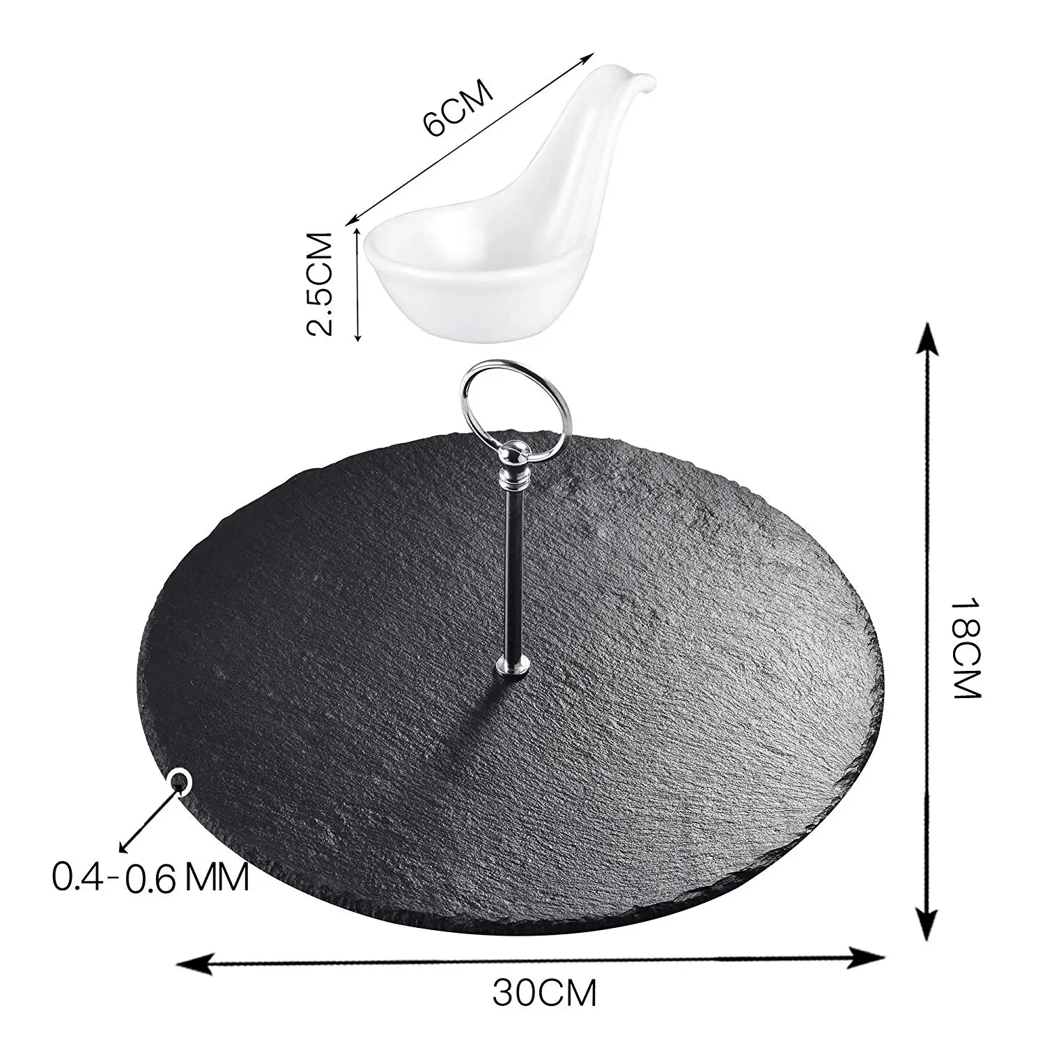 Тарелка из натурального сланца MALACASA 12 шт. фарфоровые десертные блюда 3 75 дюйма и