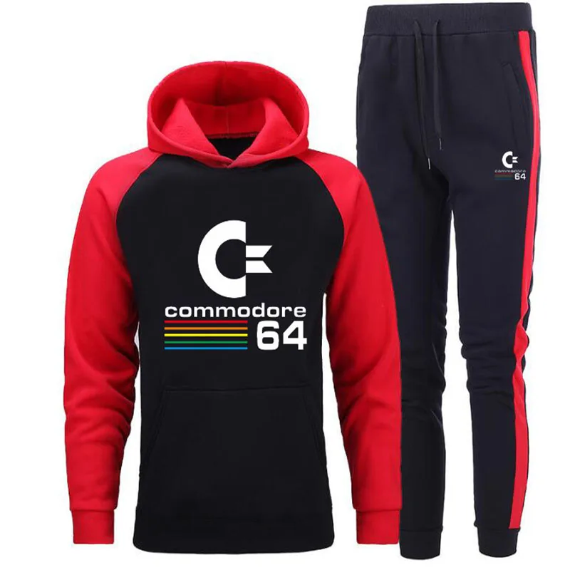 

Brand Clothing Men's Sets C64 Two Pieces Casual Sweatshirts Cotton Men Tracksuit Hoodies+ Pants Sport Shirts Autumn Winter Set