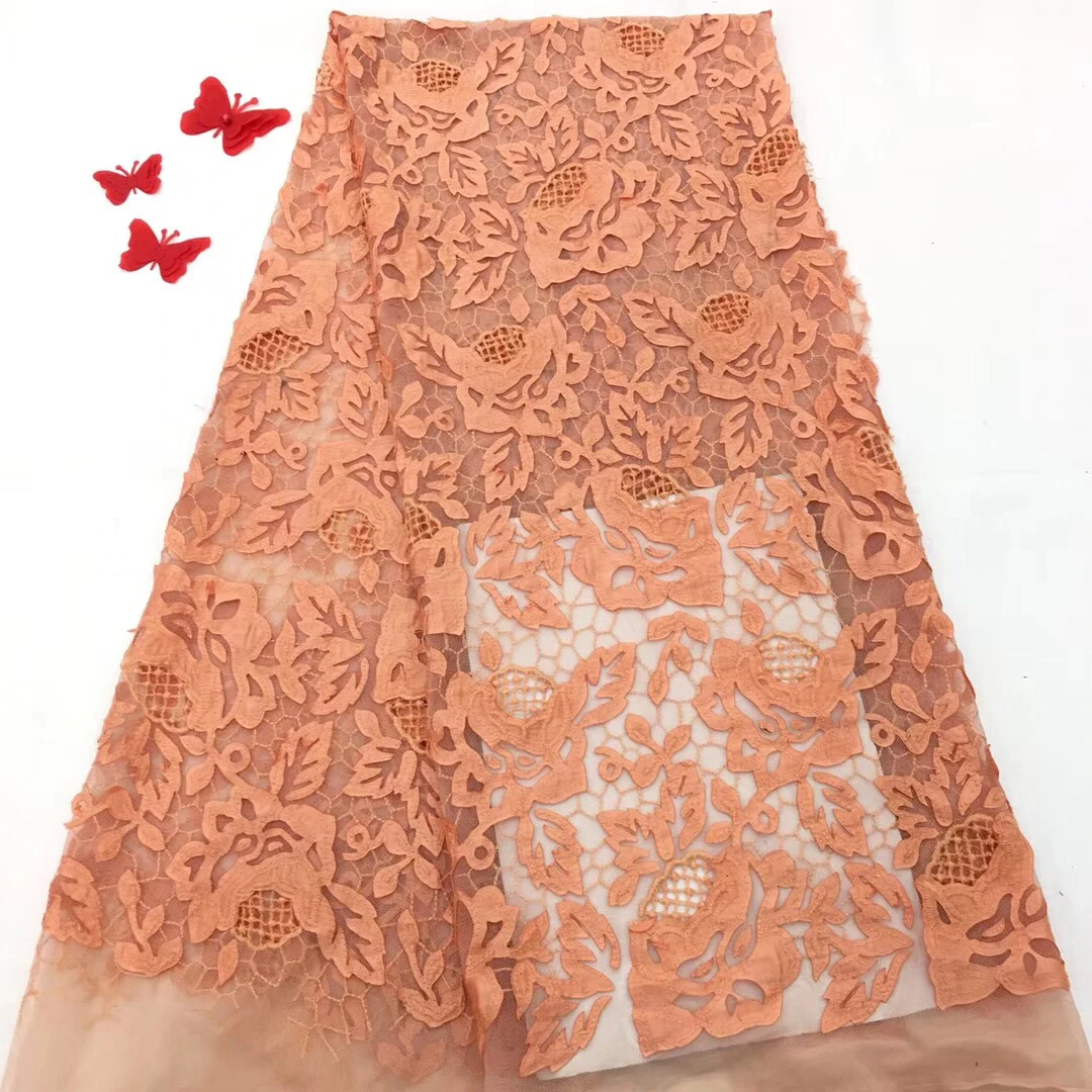 

African French Lace Fabric High Quality 2018 French Embroidered Tulle Fabric Lace Applique African Dresses For Women
