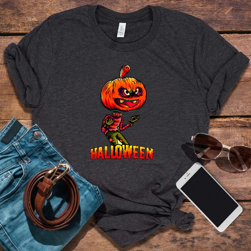 

Happy Halloween Pumpkin Graphic Tees Women Cartoon Streetwear Halloween 2020 Tshirt Women Casual Plus Size Fashion new