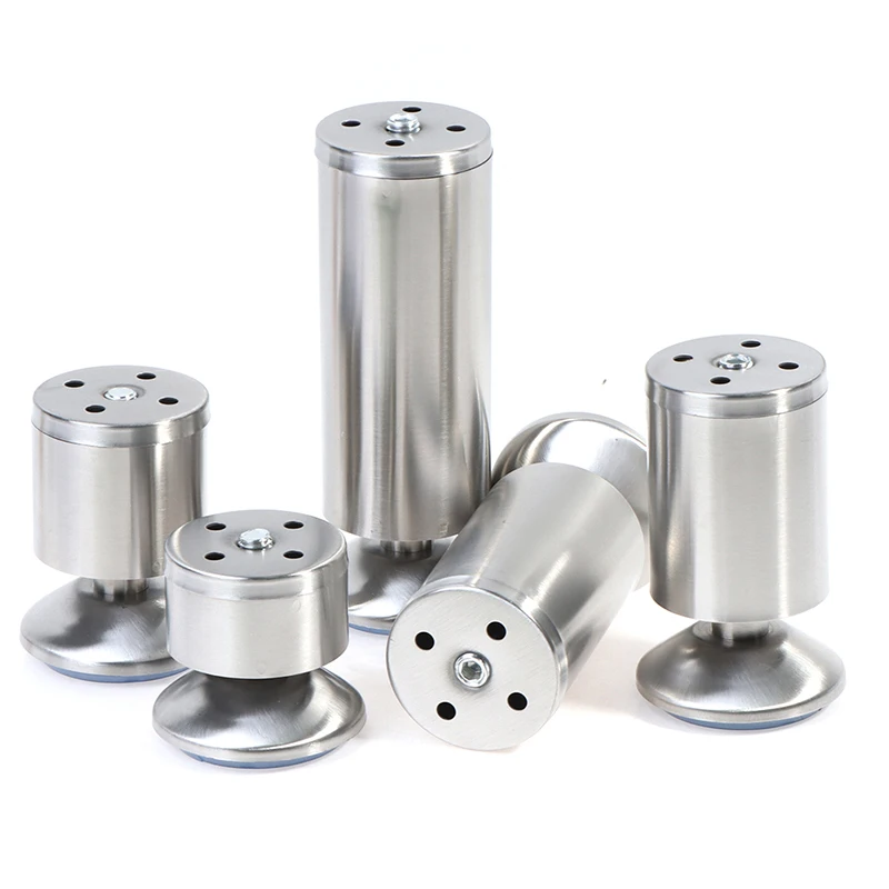 Новые 4 шт. Регулируемый нержавеющая стальные ножки для дивана мебель замены ноги