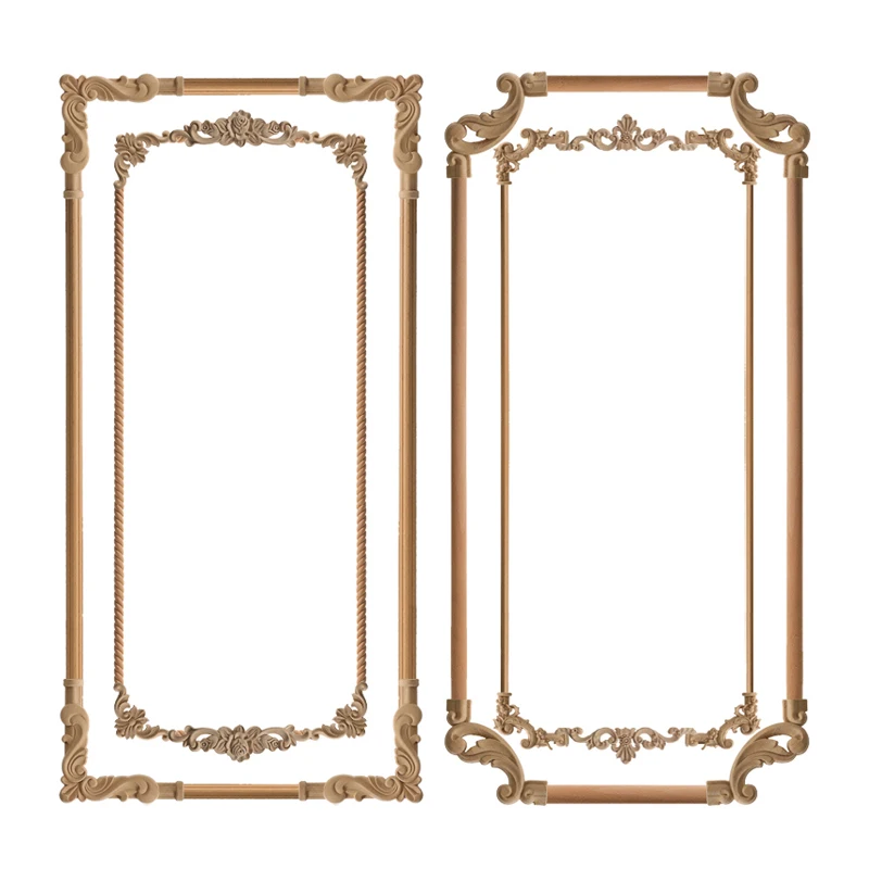 Деревянная аппликация угловой цветок изысканная резьба натуральная мебель