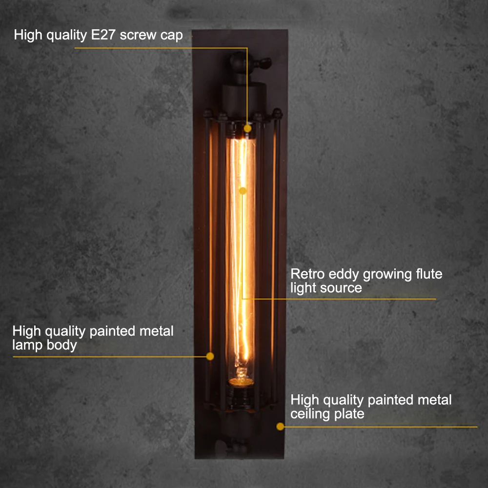 E27 настенный светильник современный коридор винтажный Ретро светодиодный с