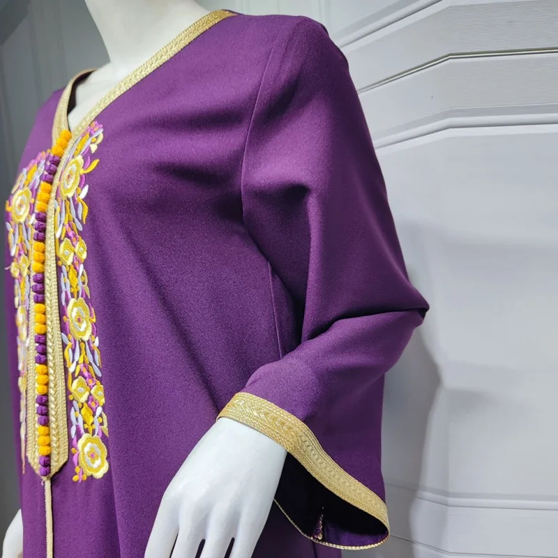 Abayas For Women Dubai Turkish Muslim Long Sleeve Dresses Embroidery Floral Boho Robe Kaftan Ladies Islamic Clothing Kimono