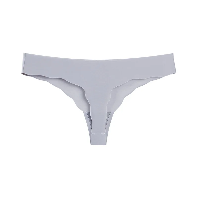 

3pcs Tell us the color you need Ice silk seamless thong women sexy solid color low waist bikini panties one piece ladies briefs