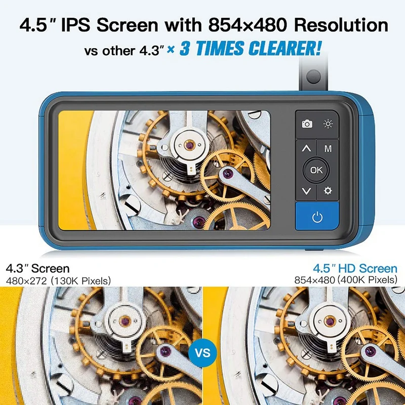 8 мм двойная линза Инспекционная камера 4 5 дюйма 1080P IPS Sn эндоскоп IP67