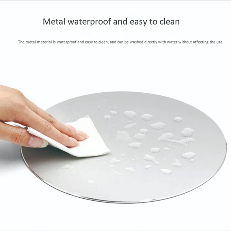 Round Metal Ultra-Thin Mouse Pad Double-Sided Design for Games and Office Waterproof Fast Accurate Control |