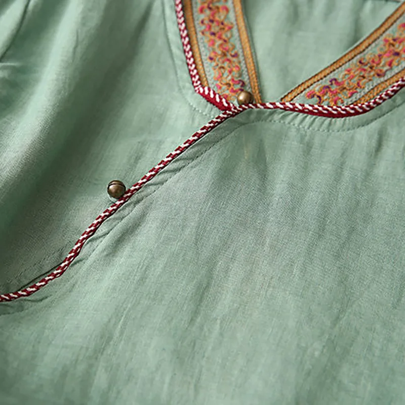 Осенние женские элегантные рубашки Qipao в стиле ретро с принтом традиционный