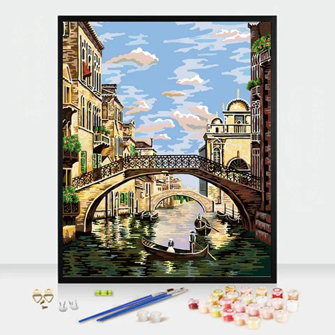 Красивая Жизнь Arcylic живопись по номерам на холсте Настенная картина с пейзажем