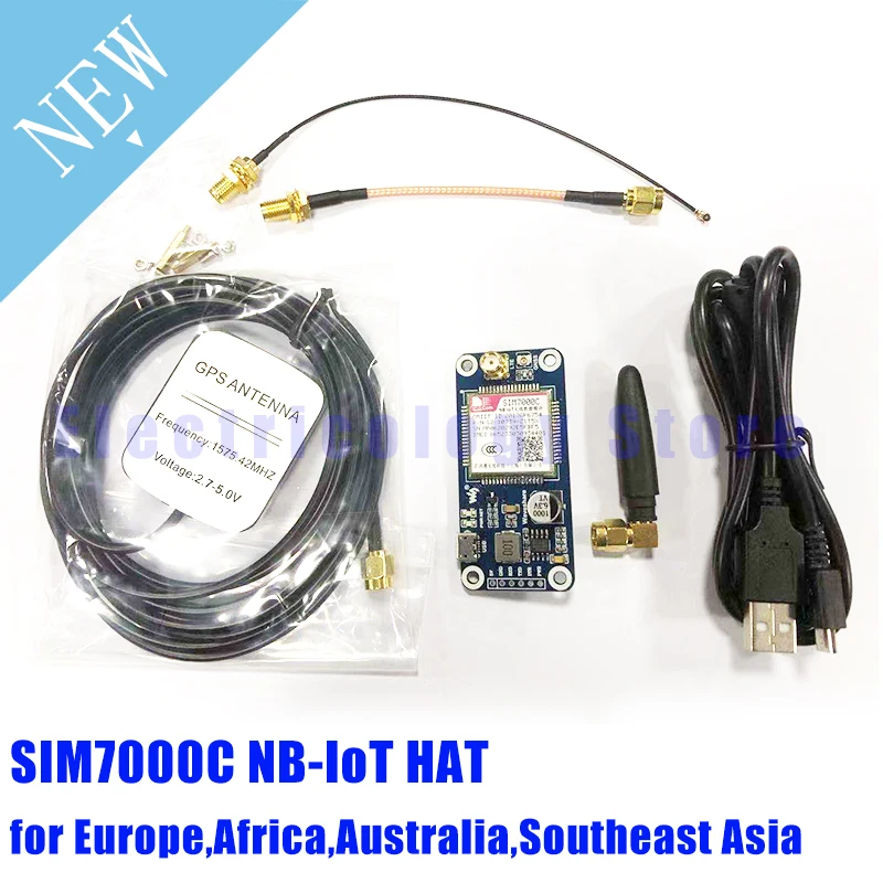 Шляпа Waveshare NB-IoT/eMTC/EDGE/GPRS/GNSS для RPi Zero/Zero W/Zero WH/2B/3B/3B + на основе SIM7000E поддерживает TCP UDP