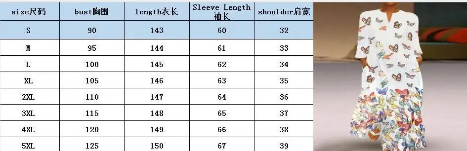 

Womens Clothing New Dress Spring and Autumn Butterfly Print Dresses V-neck Long-sleeved Pocket Long Skirt Elegant Beach Gown