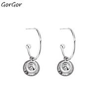 gorgor drop earrings women 925 sterling pattern mosaic colorful zirconia circle exquisite temperament anniversary jewelry e1845