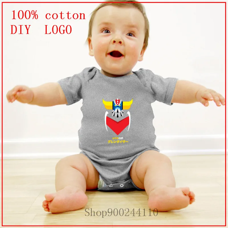 Классическое японское белое детское боди НЛО робот грендар Детская летняя