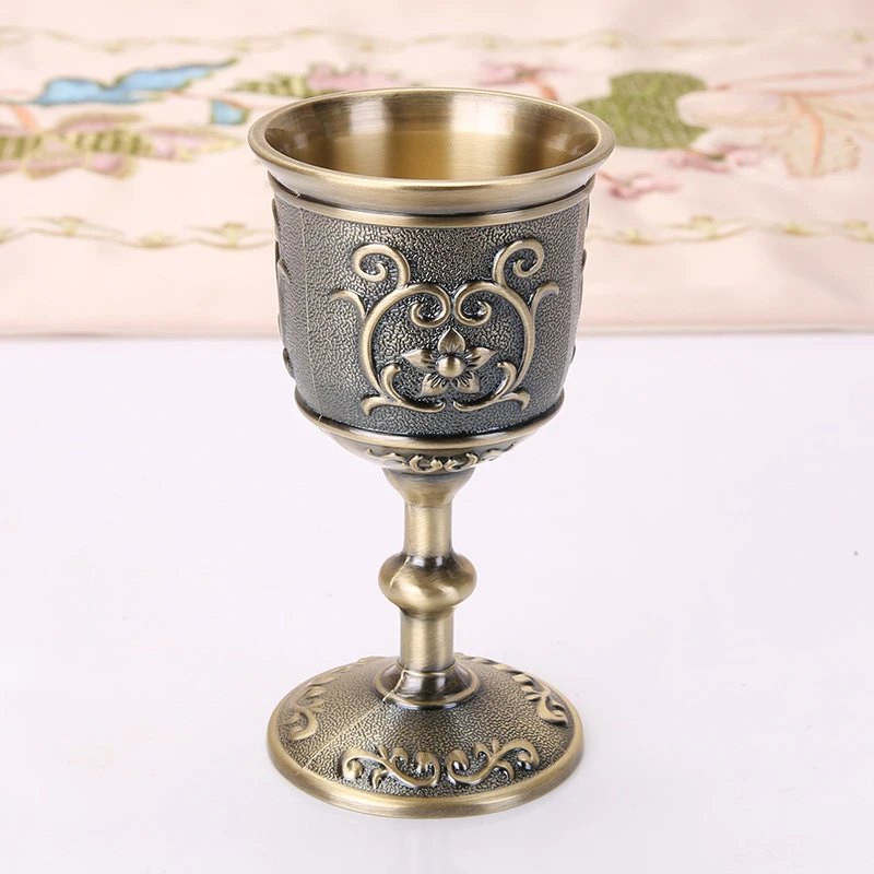 Fine Workmanship Vintage Zinc Alloy Chalice Wine Goblet Cups Drinkware Decor Gifts | Дом и сад