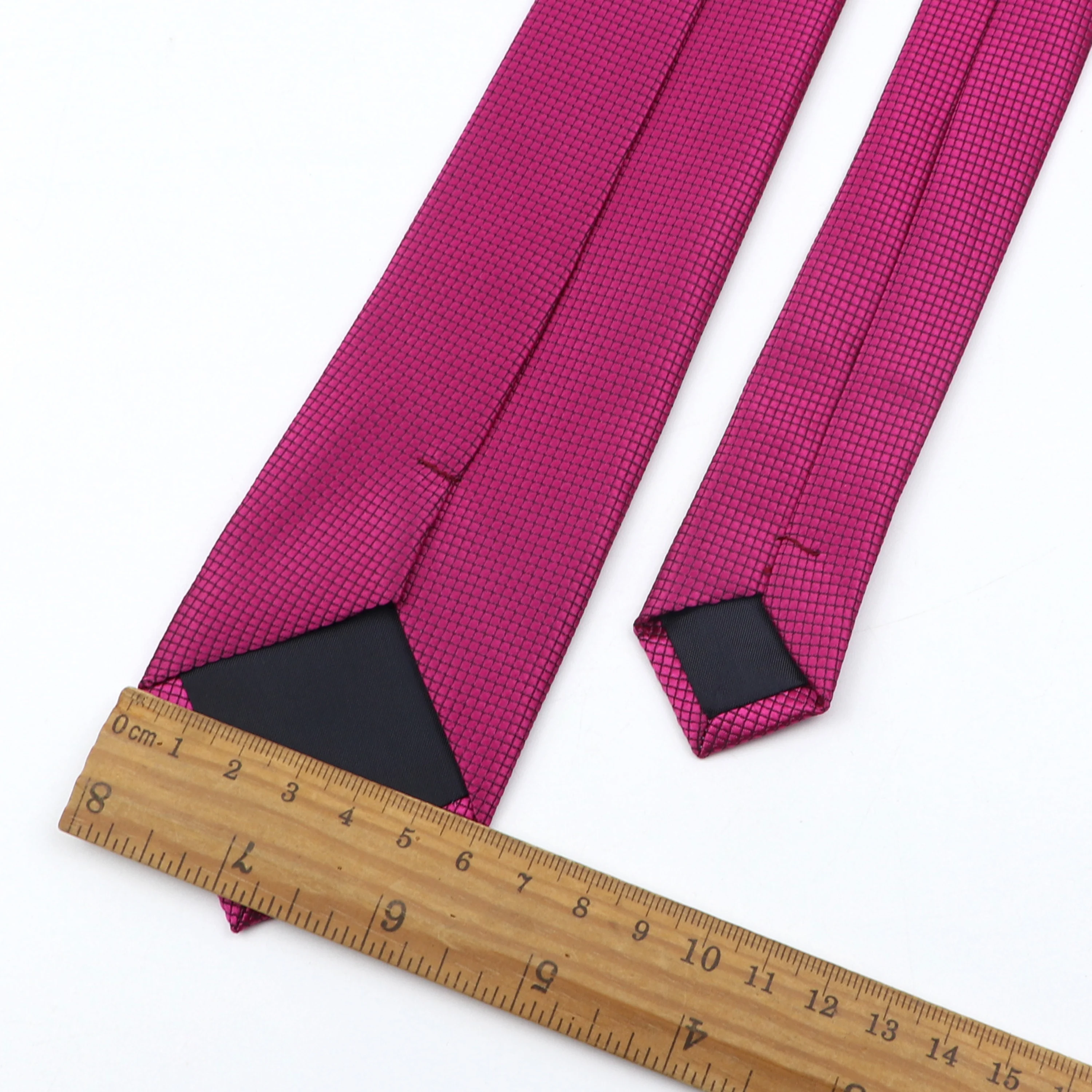 Мужской деловой галстук 6 см Модный классический тонкий в мелкую клетку винного