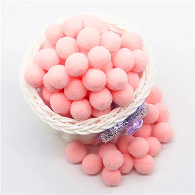 25mm 03lt pink Мульти размер белый розовый синий помпоны куклы DIY одежды материал ручной работы мягкие пушистые Помпоны мяч детские игрушки «сделай сам» Аксессуары 10 г - Цвет: 25mm 03lt pink