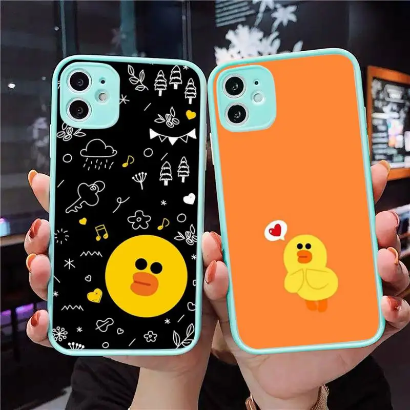 

Cool Yellow Duck cute lovely Phone Case Matte Transparent for iPhone 7 8 11 12 s mini pro X XS XR MAX Plus cover funda