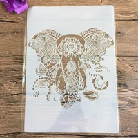 elephant mandala a4 decorative stencils 2921cm diy wall painting scrapbook coloring embossing albumfor painting and decor