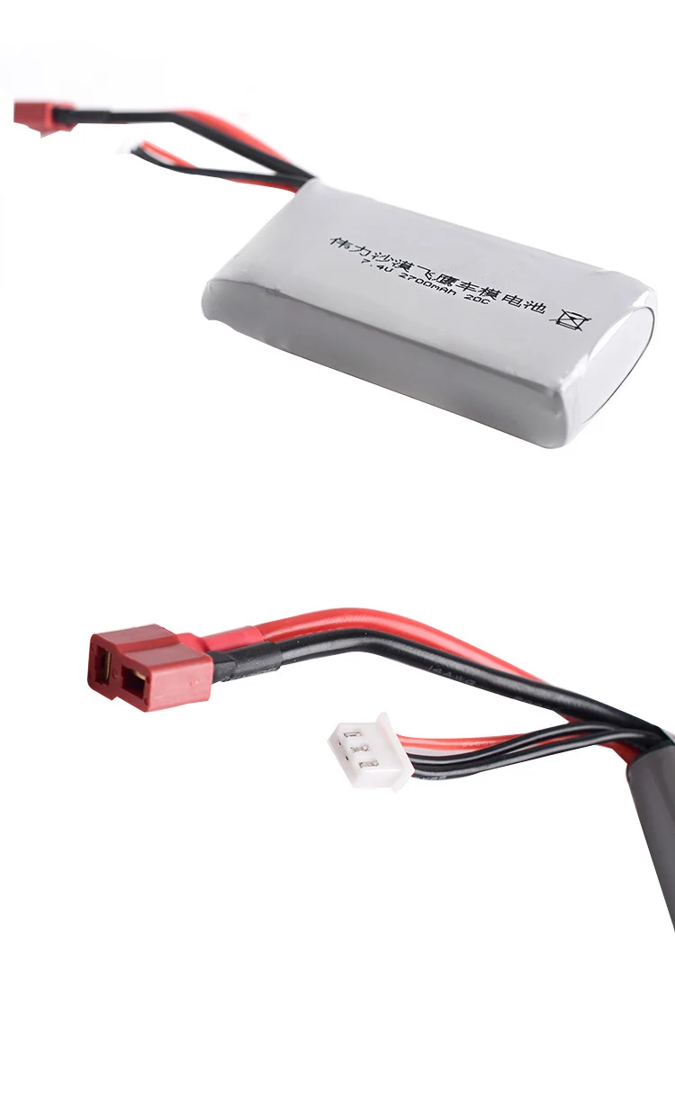 Upgrade 2700mah Lipo Battery For Wltoys 12428 12423 RC Cars 2s 7.4V 2700mAh 20C Max 40C feiyue 03 for Q39 upgrade parts | Игрушки и