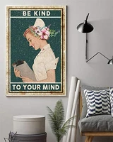 signchat be kind to your mind vertical poster wall decor no poster metal sign 12x16 inch