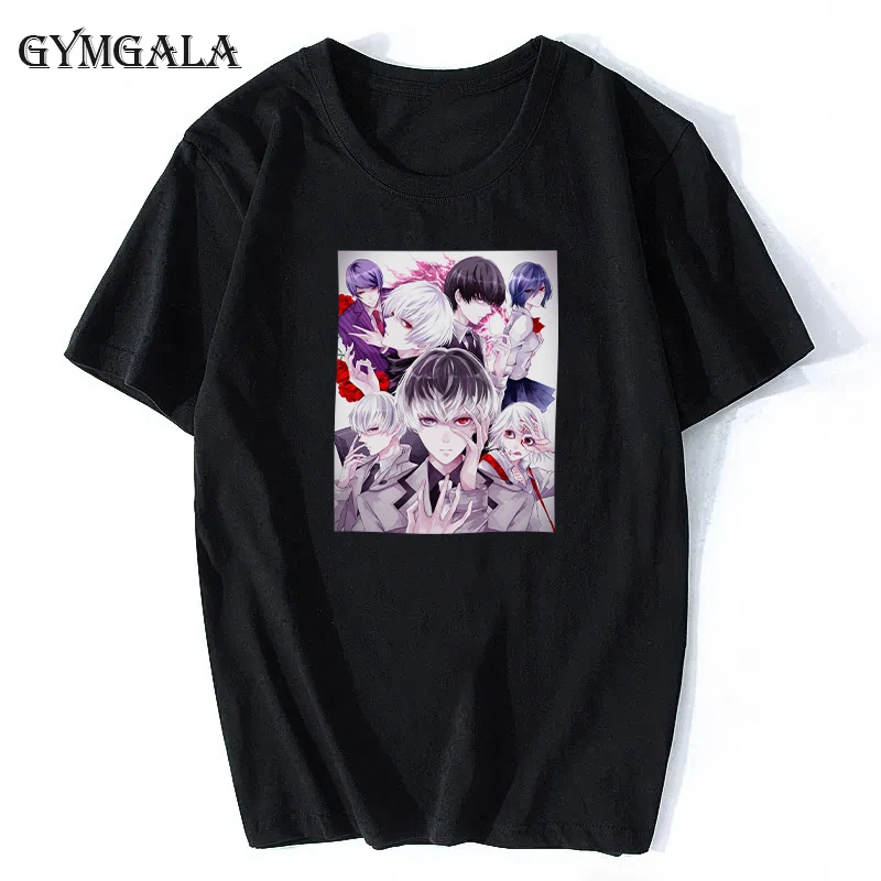 Футболка из 100% хлопка с принтом Tokyo Ghoul летняя хлопковая футболка короткими