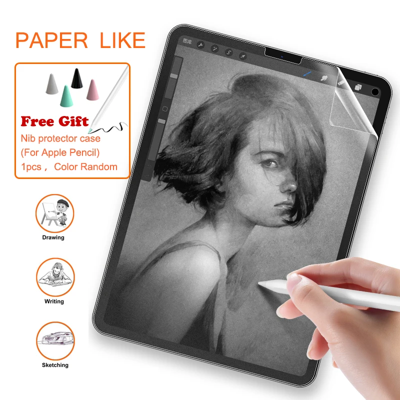 

Paper Like PET Matte Write Painting Film Screen Protector For iPad Pro 11 10.9 10.2 Air 5 4 10.5 Mini 3 4 5 6 9.7 2022 10th 4th