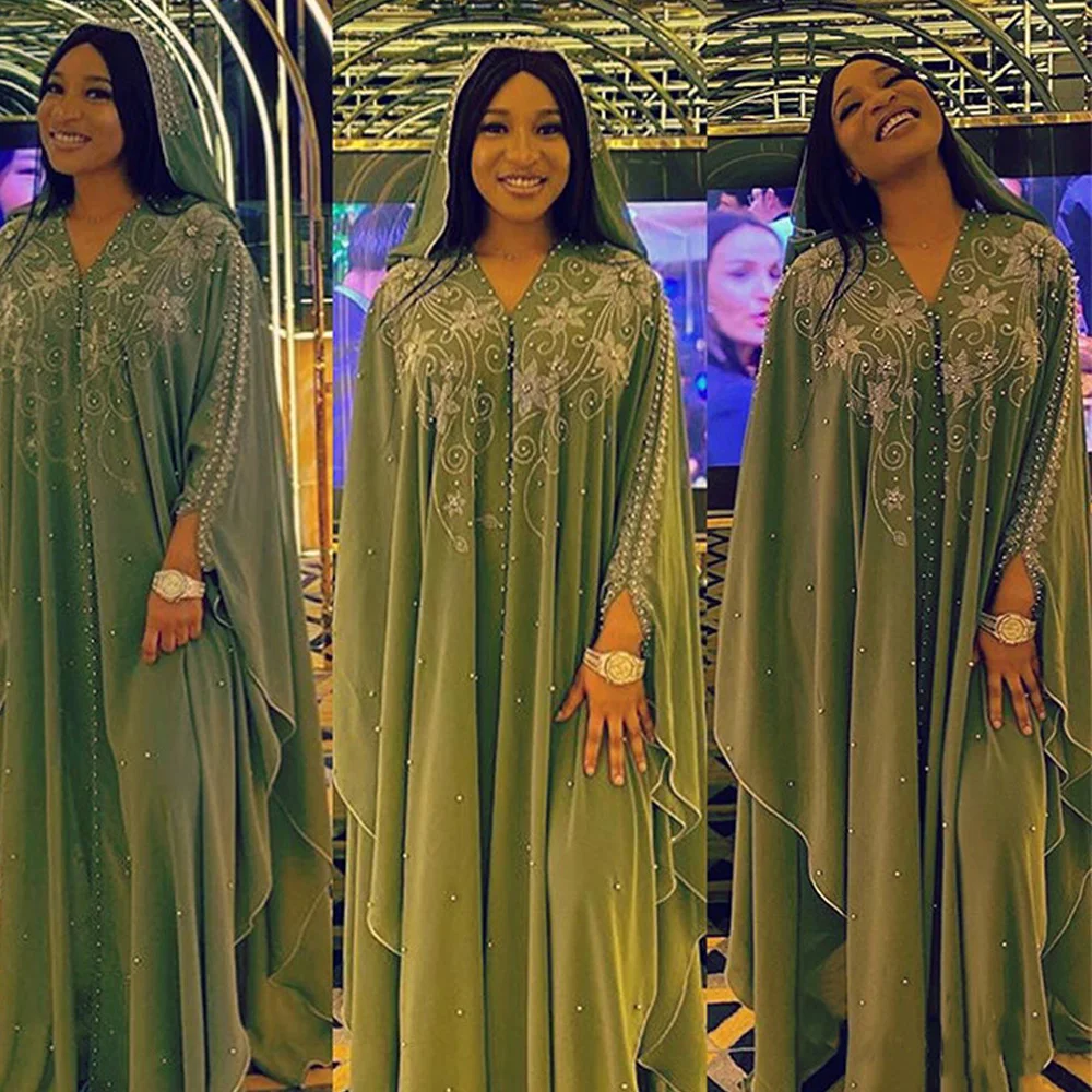 Новое Модное шифоновое элегантное Африканское платье большого размера для