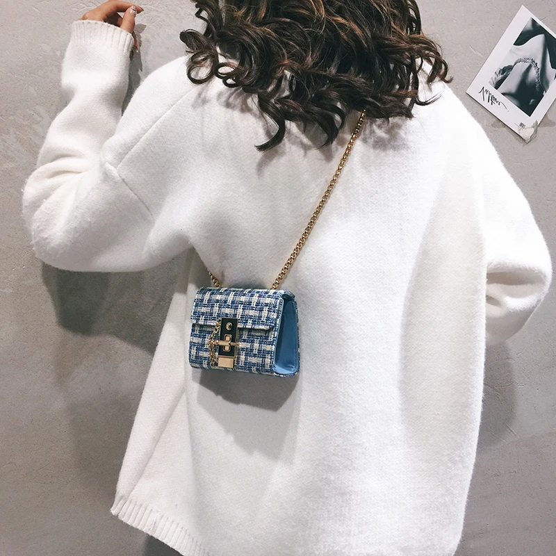 Летняя хипстерская маленькая сумка с цепочкой для женщин 2020 новый стиль на одно