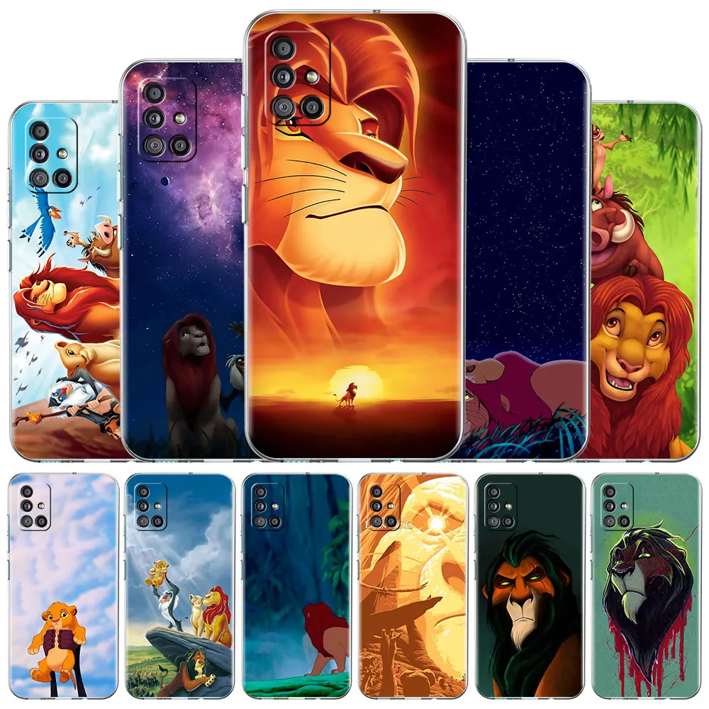 

The Lion King Clear Soft Case For Samsung A51 A52 A12 A32 A72 A21s A71 Transparent Silicone Printing Drawing Cover