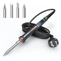 90w100w200w led digital soldering iron kit 110v220v adjust temperature electrical soldering iron 4 wire core welding tools