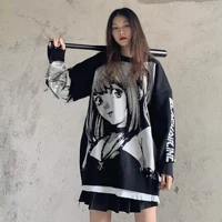 anime death note misa amane cosplay tops sweater uniform outfit harajuku streetwear korean oversize knitted sweater sweatshirt