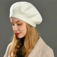 winter vogue beret hat for women flat cafemale knitted cashmere wool hat cap autumn lady new cashmere women caps women berets