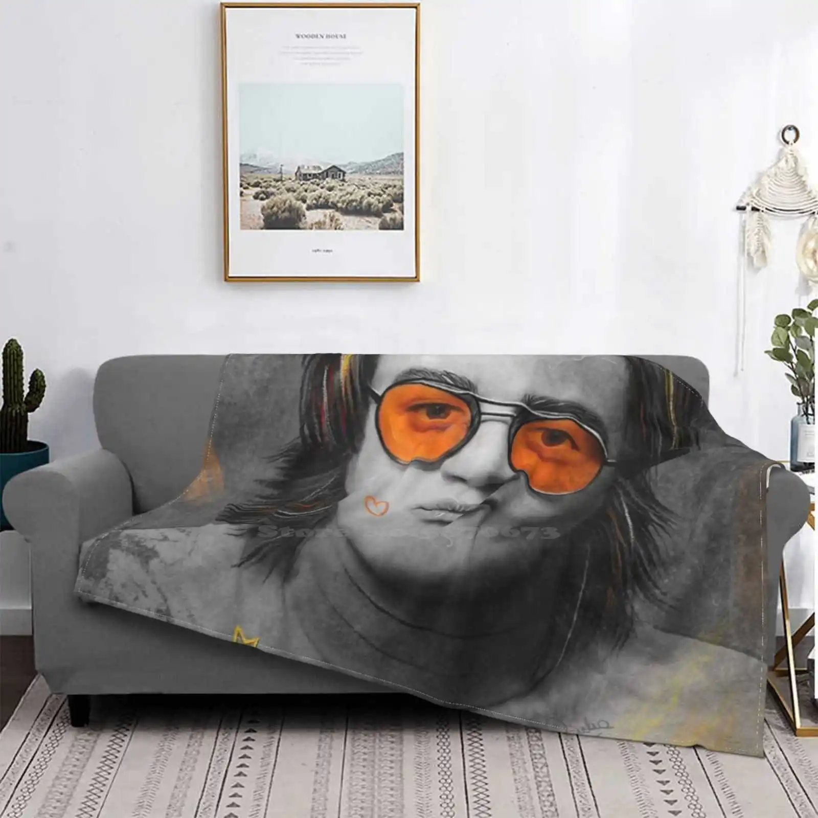 

Забавное модное мягкое одеяло Джо Кэри Стив Харрингтон ст Procreate Cup черно-белое